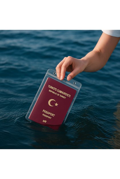 %100 Su Geçirmez Şeffaf Pasaport Kılıfı – Seyahatleriniz İçin Güvenli ve Şık Koruma