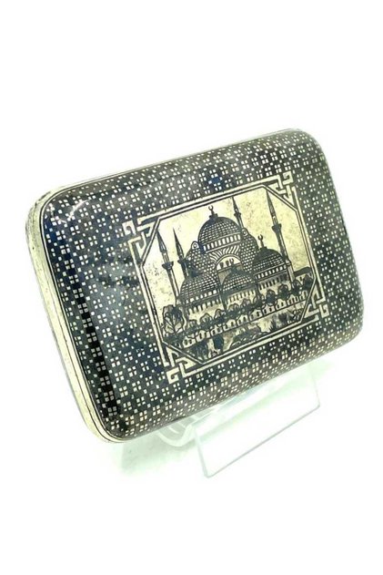 Osmanlı Tuğralı Savatlı Gümüş Tütün Tabakası