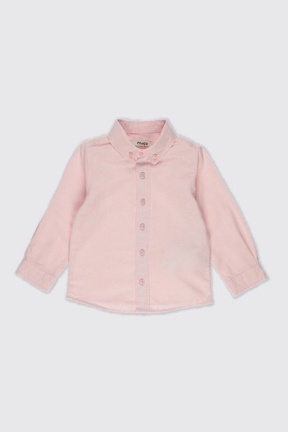 Baby Boy Basic Pink Oxford Shirt
