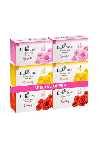 Perfumed Soap Assorted Pack - 6 x 125g Bars (Total 750g)