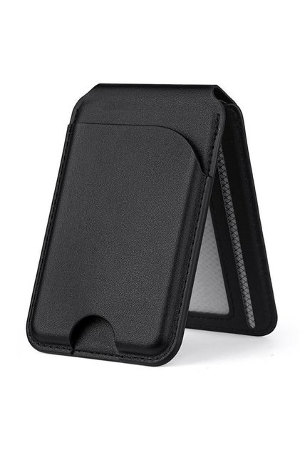 iPhone 11 12 13 14 15 16 Uyumlu Katlanabilir Manyetik Pu Deri Kartlık Cüzdan Stand Özellikli