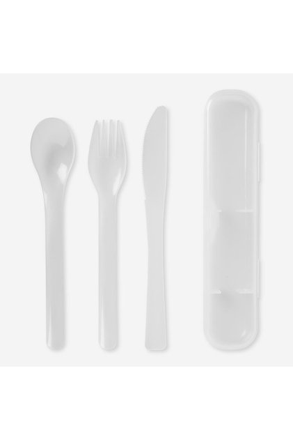 Plastik Beyaz Çatal Kaşık Bıçak Seti