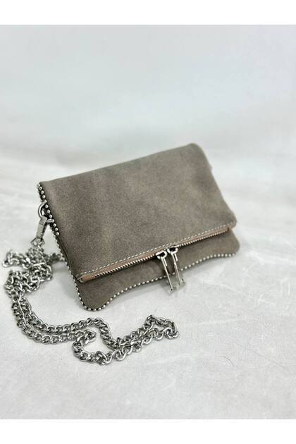 Genuine Suede Leather Portfolio/ Clutch Women's Handbag