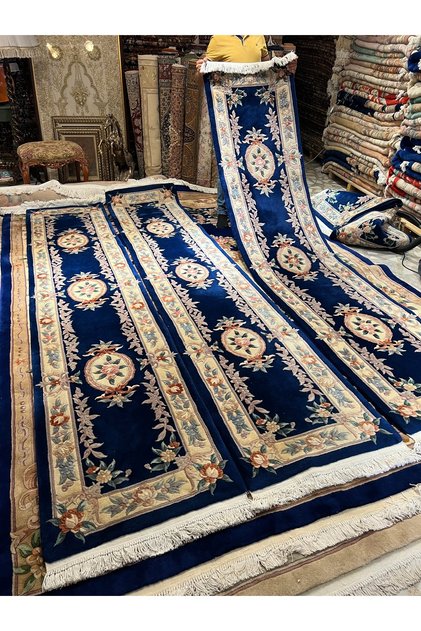 El Dokuma Kabartmalı Çin Halısıdır Birinci Sınıf Kalite Ebat 300x70