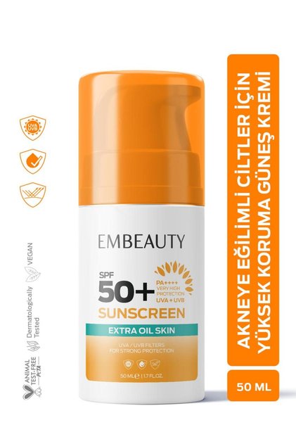 Special High Protection Facial Sunscreen Spf50+ for Oily Skin Types Prone to Acne 50 ml