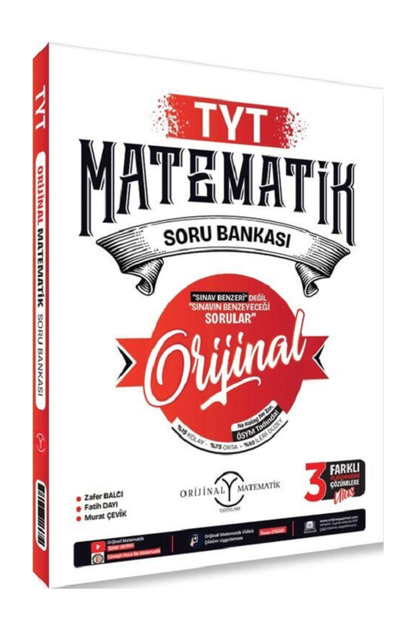 Orjinal TYT Matematik Soru Bankası / Orjinal Matematik - %15 Kolay %75 Orta %10 Zor Sorular
