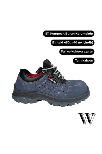 Mekap Üretimi Gripper Gpr-80 S1 Kompozit Burun Terletmeyen Iş Ayakkabısı Deri Iş Güvenlik Ayakkabısı