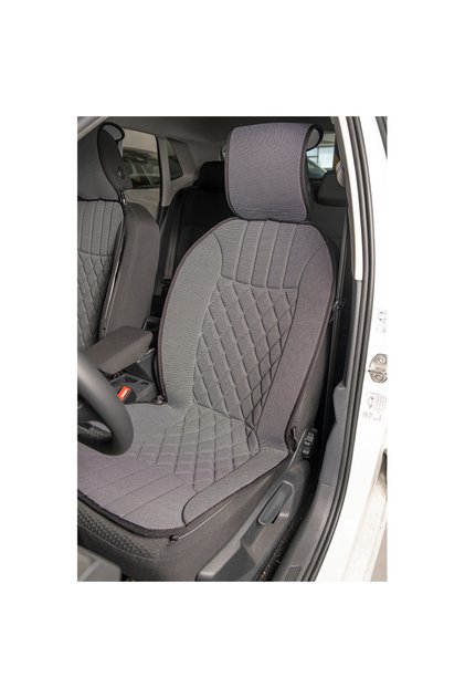 Stylish Design Seat Cushion Elegance Set of 2 Cushions Gray and Black Design with Stitches