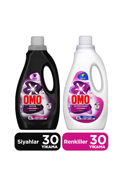 Omo Active Fresh Cold Power Renkliler Sıvı Deterjan 1500ml x1 +