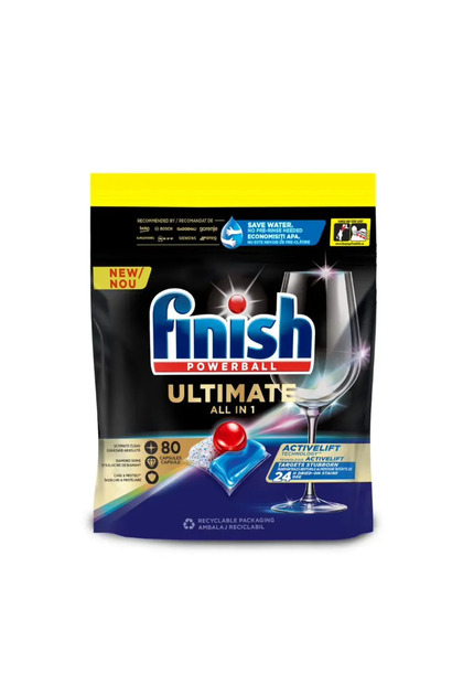 Detergent Quantum Ultimate All in 1 Activelift pentru masina de spalat vase, 80 capsule