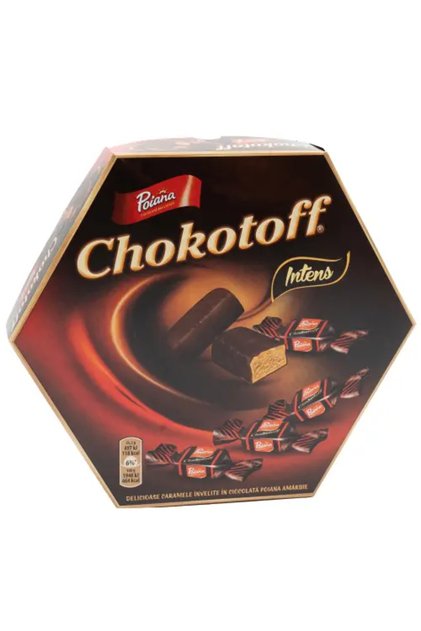 Caramele Chokotoff invelite in ciocolata amaruie 221g