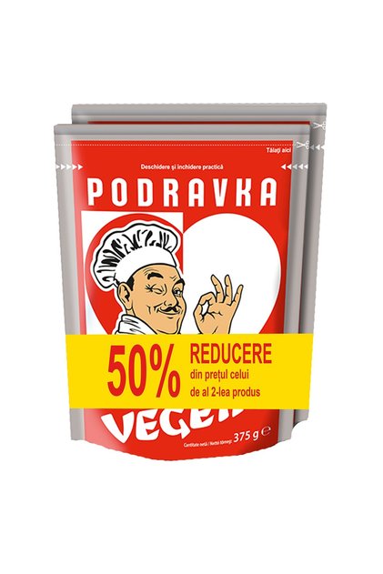 Baza pentru mancare Podravka Vegeta, 375 g 1+1-50%