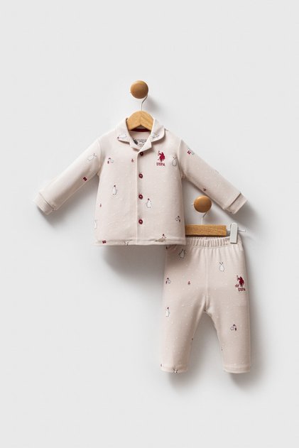 U.S. Polo Assn Baby Boy Cream Set