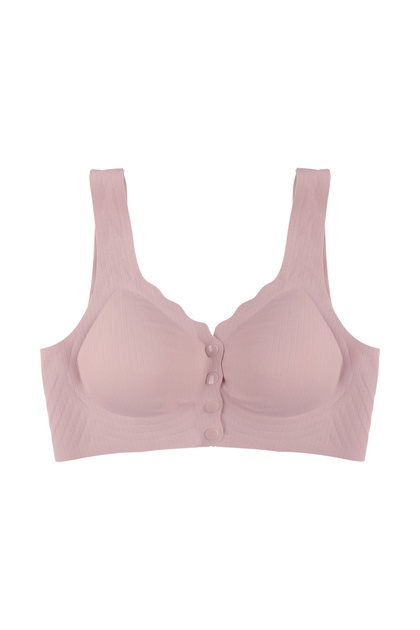 Laser Seamless Covered Front Clasp Bra Bustier Without Underwire