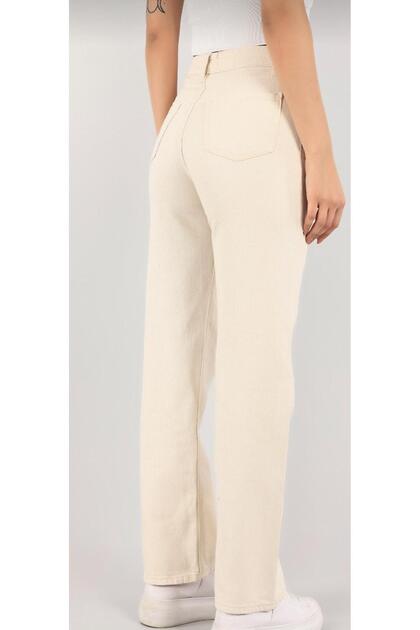 QUUL Women's High-Waist %5 Stretchy Wide Leg (Palazzo) Stretch Jeans (New Season)