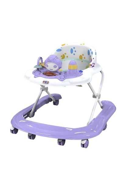 Premergator Pentru Bebe cu Centru Activitati, Maner de Impins Mov