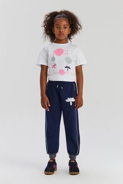 Pantaloni de trening pentru fete bleumarin