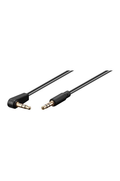 Cablu audio Jack Stereo 3.5 mm mascul - 3.5 mm mascul la 90 de grade 1m
