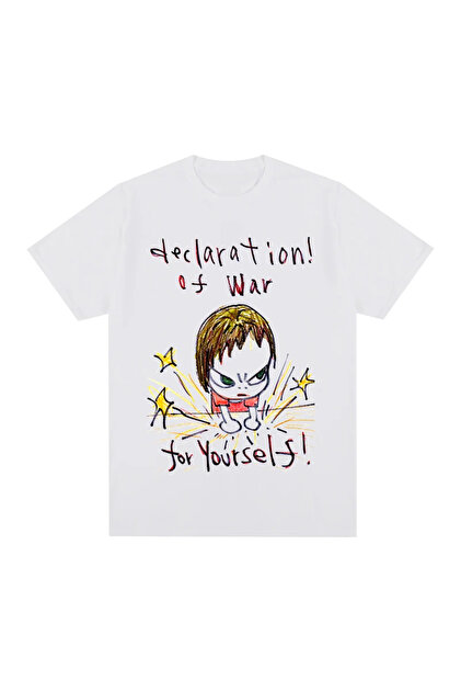 Beyaz Yoshitomo Nara Kendiniz için Savaş Yeni TEE TSHIRT an Üstleri Ü