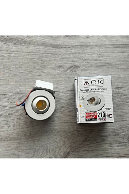 3 WATT BEYAZ KASA 3000 KELVİN GÜNIŞIĞI SIVA ALTI LED MANDA LED SPOTLIGHT