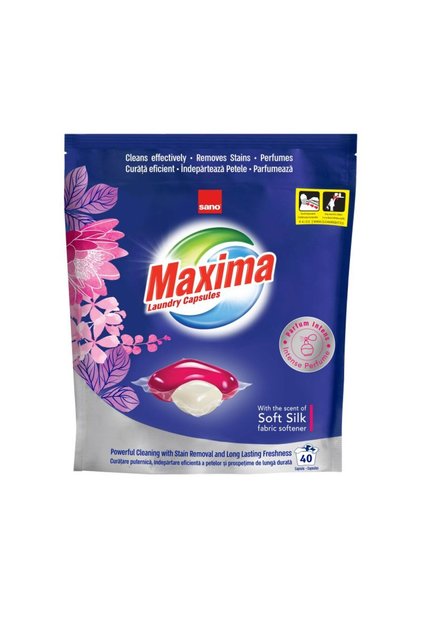 Detergent rufe Sano Maxima Gel Capsule Soft Silk 40 buc