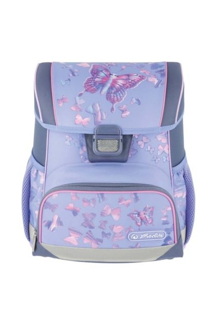 Ghiozdan neechipat Loop, motiv Butterfly Paradise, PVC, 37x31x22 cm, 17 L, Multicolor
