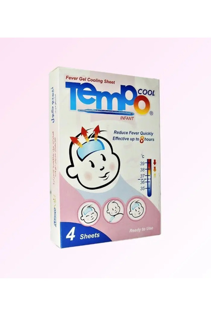 تيمبو كول خافض للحرارة – للرضع 4 قطع - (4SHEET)Tempo Cool Fever-Reducing Stickers for Infants
