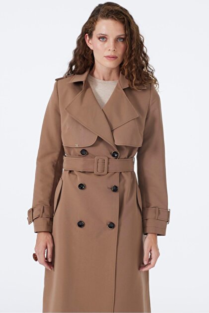 Zühre Ceket Yaka Kol Detaylı Mocha Trençkot 12667 - Fiyatı, Yorumları