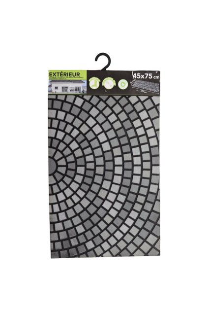 Mosaique Pattern Rectangular Anti-Slip Door Mat 45 x 75cm