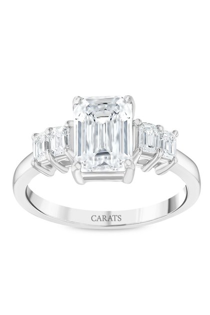 Carats Pırlanta 2.33 Karat Radyant Kesim D Renk VVS2 Laboratuvar Pırlanta Tektaş Yüzük