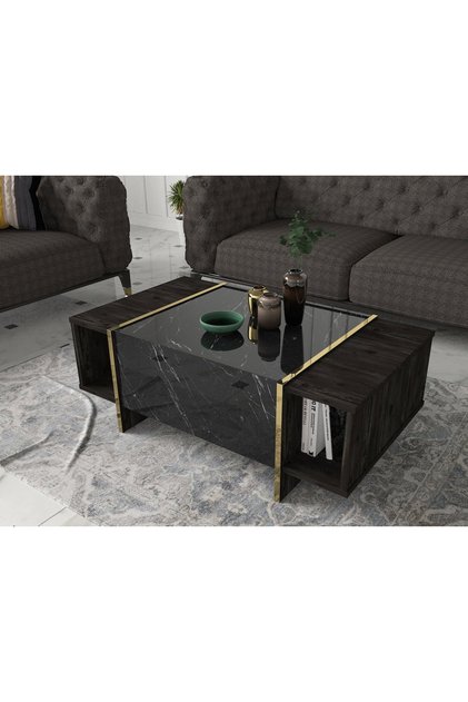 Masa de cafea Luxury Editon, 104 x 60 x 37 cm, Negru