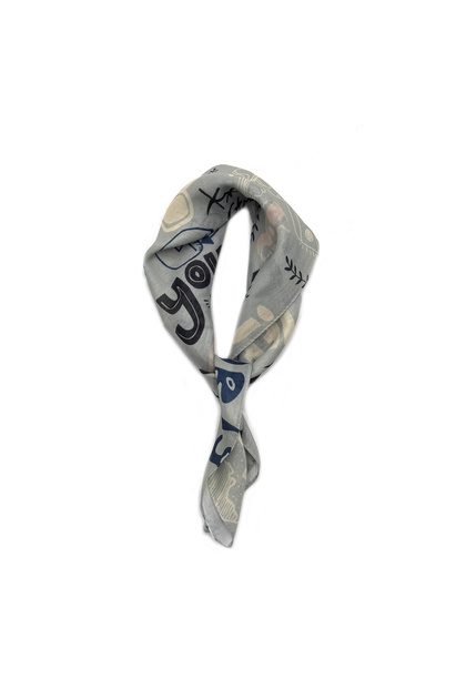 Soft Fabric Written Cotton Bandana Scarf 50X50 cm