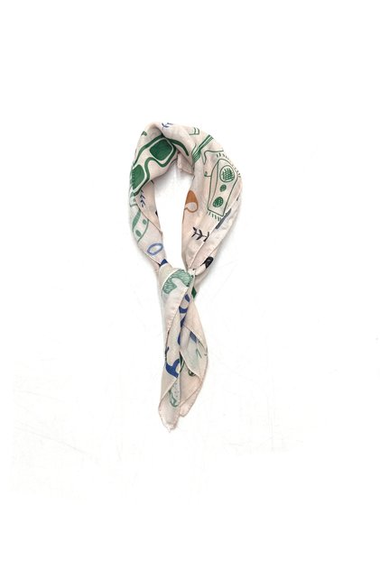 Soft Kumaş Yazılı Pamuklu Bandana Fular 50x50 cm