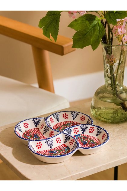 Lcw Home Mixed Printed Ceramic Snack Bowl 17 cm