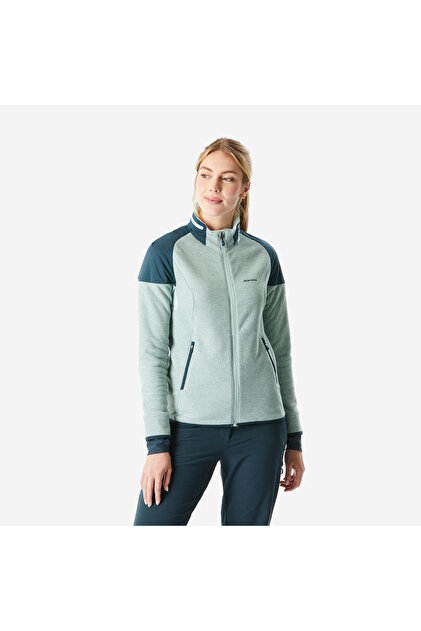 Quechua Kadın Sıcak Tutan Outdoor Polar Mont - Yeşil - MH500 Mountain