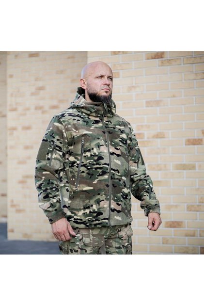 Jachetă fleece camo tactică pentru exterior