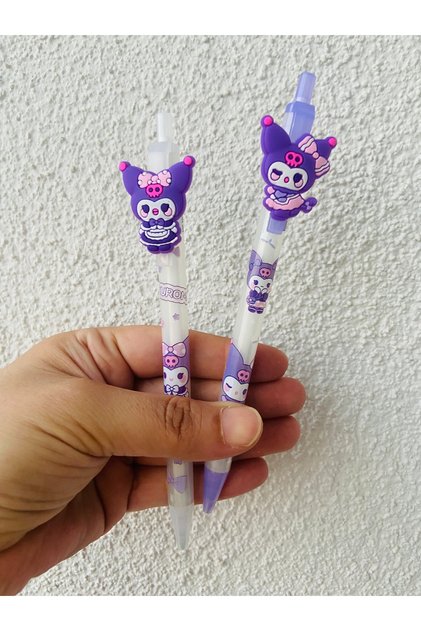 Kuromi 2Pcs Versatil Tip Mechanical Press Pen 07 Nib Y2K Kpop Stationery School Office Necessities