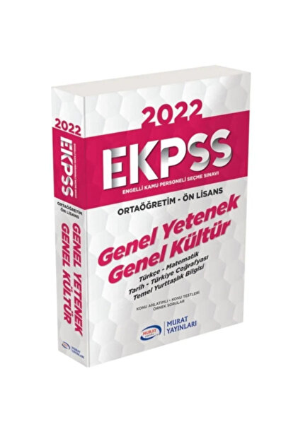 Murat Yayınları 2513 EKPSS Ortaöğretim - Önlisans - Fiyatı, Yorumları
