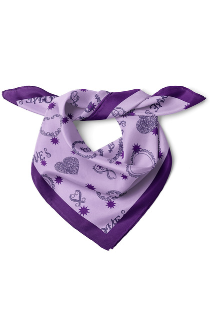 Heart Patterned Valentine's Day Special Scarf Bandana 50X50 cm