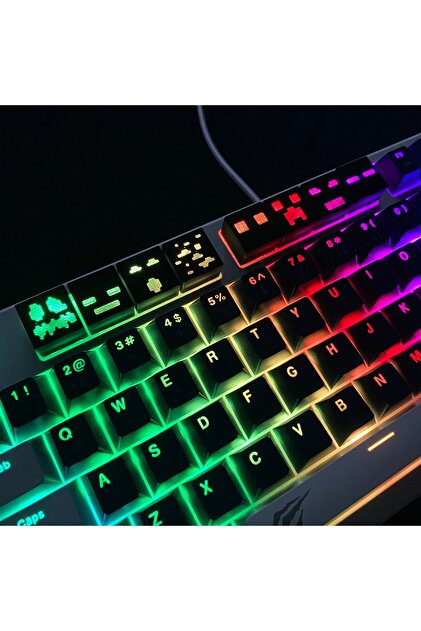 PUREYSMA Minecraft Temalı Keycap Seti (8 ADET) – Mekanik Rgb