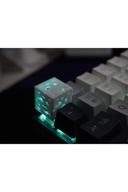 PUREYSMA Minecraft Maden Blok Keycap 2'li Set | RGB Uyumlu Tuş