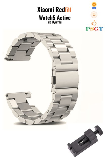 Xiaomi Redmi Watch 5 Active Ve Huawei Watch Gt3 Pro Titanyum 46mm Uyumlu Bakla Metal Kordon Kayış
