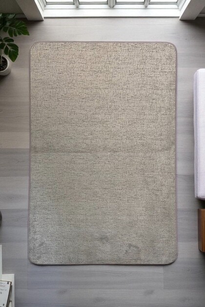 Jakar, Kaymaz, Yıkanabilir 2'li Banyo Halısı, Paspası | NO 4:Gri - (60X100) (50X60)cm