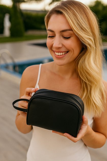 Plain Pattern Makeup Bag