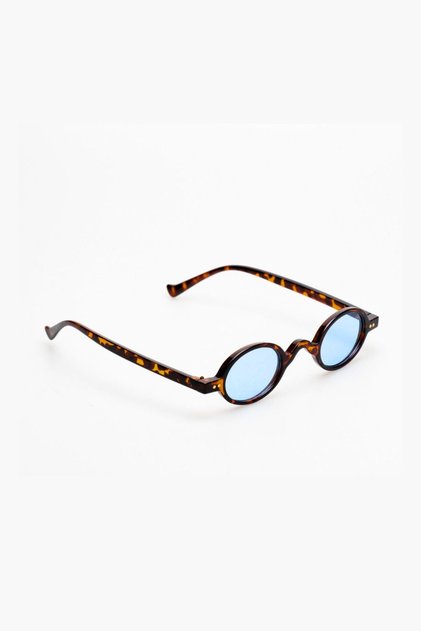 Mino Sunglasses Small Size Oval Blue Glass Modern New Season