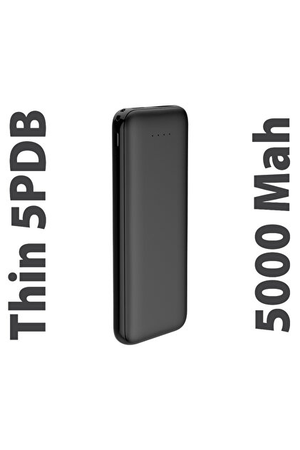 LOGIA Thin 5B Slim Ultra ince 5000mAh Powerbank Taşınabilir Şarj