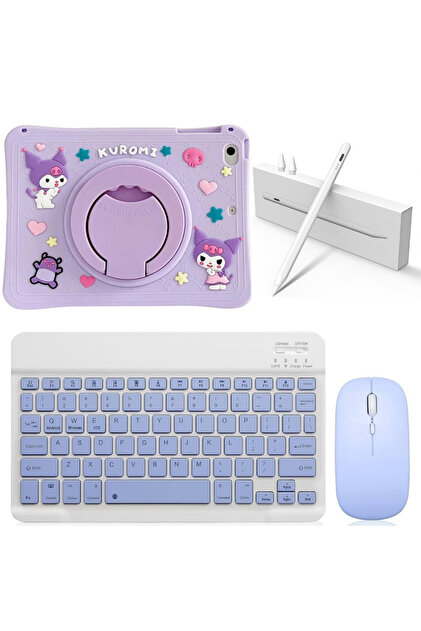 Covpor Apple iPad 10. NESİL 10.9 2022 Kuromi Çocuk Kılıfı MOR