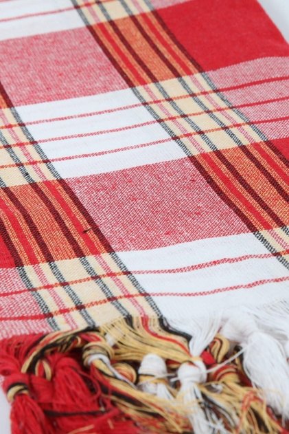 Classic Hammam Peshtemal, 100% Cotton, 80x180 Cm.-red