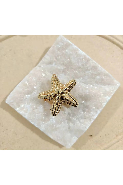 Metal Starfish Patterned Peg Buckle