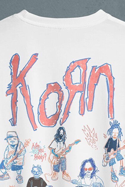 Kendim Seçtim Korn T-Shirt Nu Metal Rapcore Metal Music Drawing